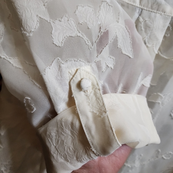 Torrid Prestine (ivory) Harper clip chiffon pullover blouse size 2 (18/20) - Picture 5 of 8